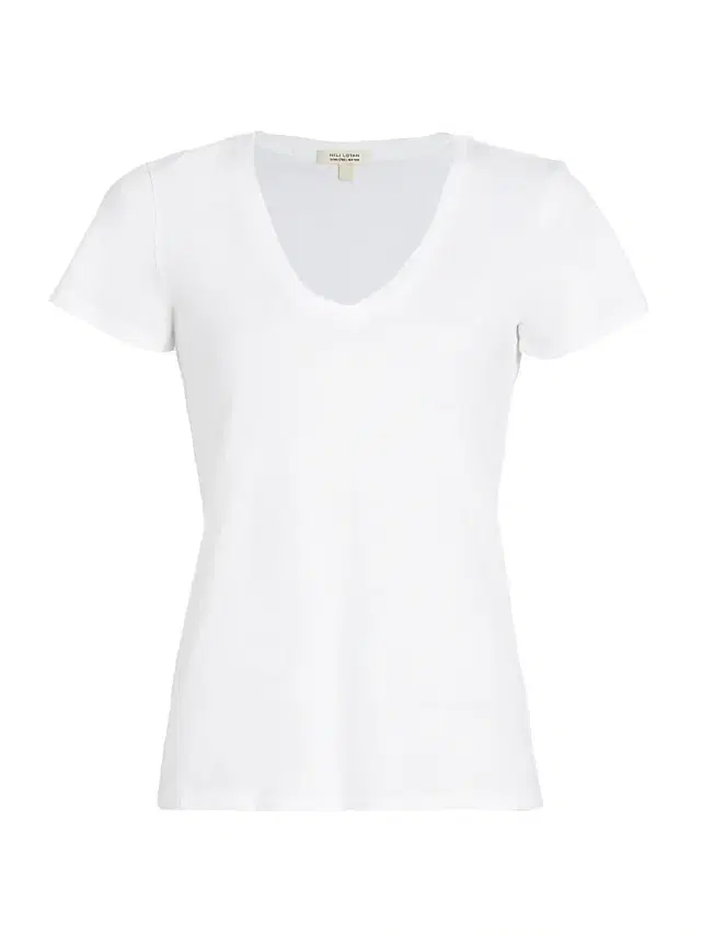 Nili Lotan Women's Carol V-Neck T-Shirt - White