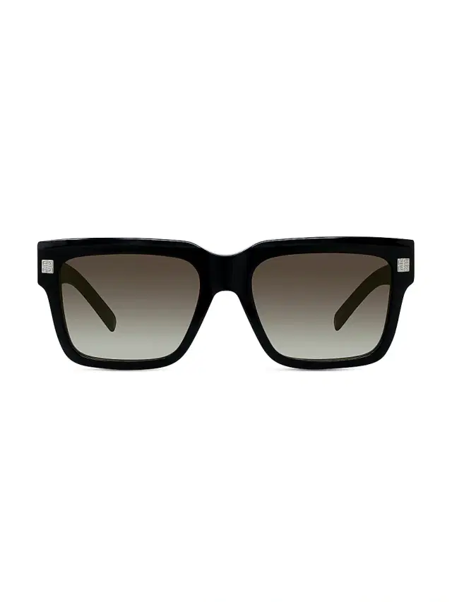Givenchy Men's GV Day 55MM Square Sunglasses - Shiny Black Gradient