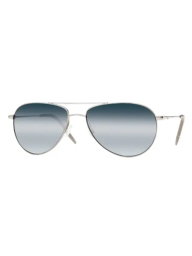 Oliver Peoples Men's Benedict 16MM Aviator Sunglasses - Silver