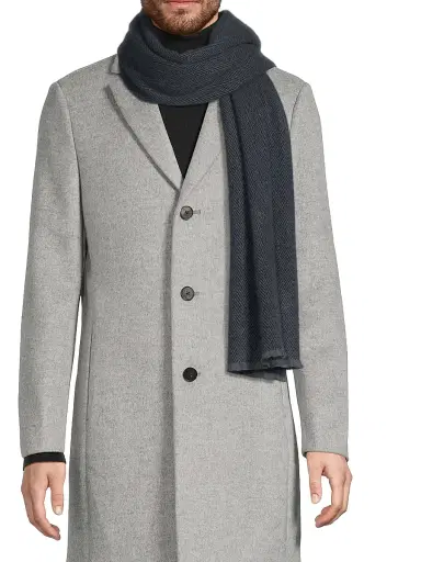 Vince Men's Herringbone Cashmere Scarf | Thumbnail 3