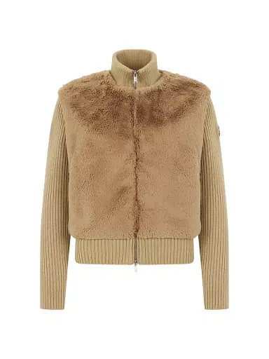 Moose Knuckles Women's Dua Bunny Wool-Cashmere Zip Cardigan | Thumbnail 1 Moose Knuckles Women's Dua Bunny Wool-Cashmere Zip Cardigan | Thumbnail 1