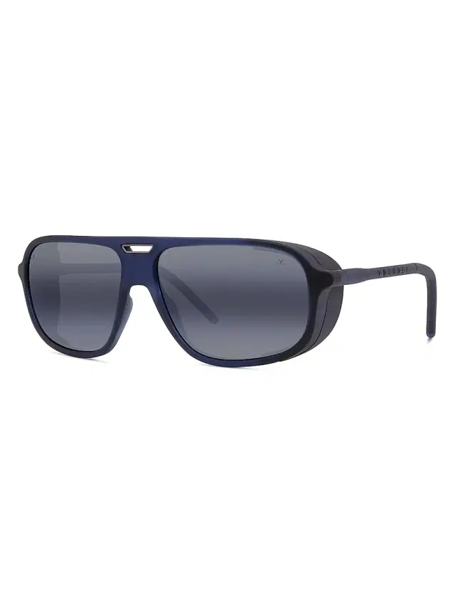 Vuarnet Men's Ice 02 61MM Pilot Sunglasses - Blue Mirror Matte Blue