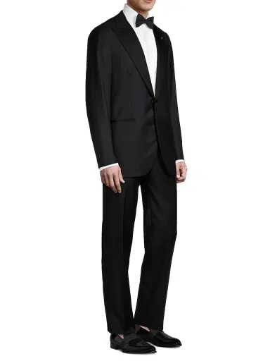 Isaia Men's Sanita Two-Button Wool Tuxedo - Navy | Thumbnail 4