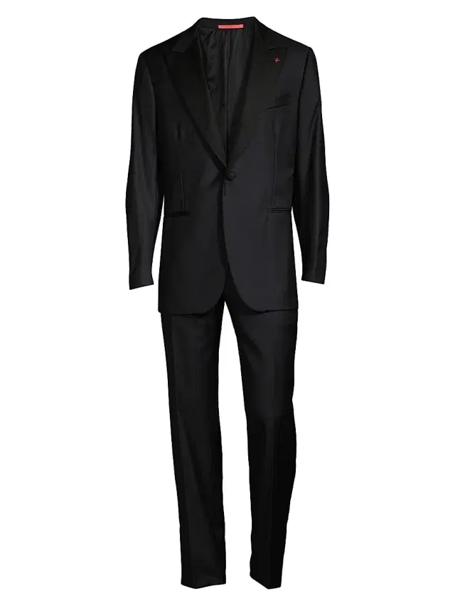 Isaia Men's Sanita Two-Button Wool Tuxedo - Navy