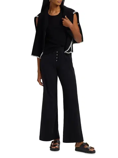 LESET Women's Boxer Rib-Knit Pants - Black - Size XL | Thumbnail 2 LESET Women's Boxer Rib-Knit Pants - Black - Size XL | Thumbnail 2