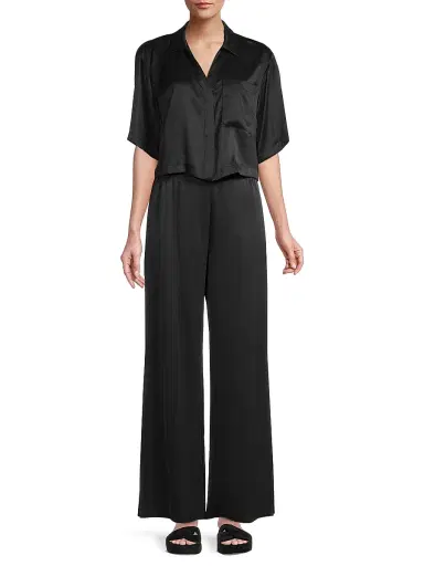 Lunya Women's Washable Silk High-Rise Pants 2-Piece Pajama Set | Thumbnail 2
