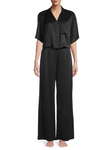 Lunya Women's Washable Silk High-Rise Pants 2-Piece Pajama Set | Thumbnail 3