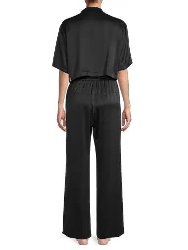 Lunya Women's Washable Silk High-Rise Pants 2-Piece Pajama Set | Thumbnail 5