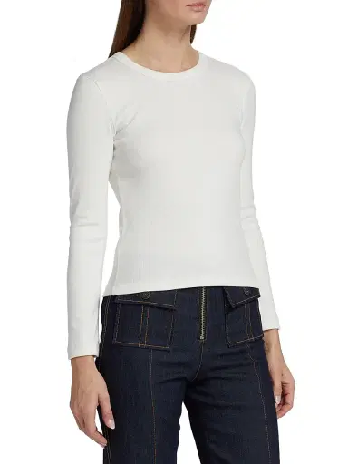 LESET Women's Kelly Long-Sleeve Slim-Fit T-Shirt | Thumbnail 4 LESET Women's Kelly Long-Sleeve Slim-Fit T-Shirt | Thumbnail 4