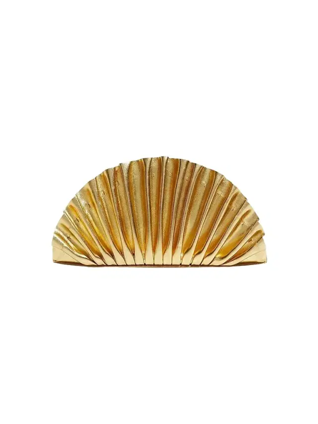 Cult Gaia Women's Mini Nala Metallic Leather Clutch - Gold