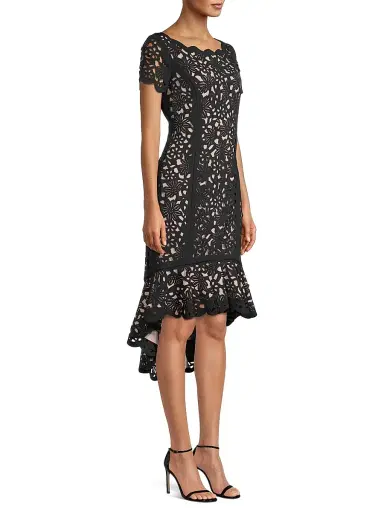 Shani Women's High-Low Crepe Dress - Black Nude - Size 16 | Thumbnail 4 Shani Women's High-Low Crepe Dress - Black Nude - Size 16 | Thumbnail 4