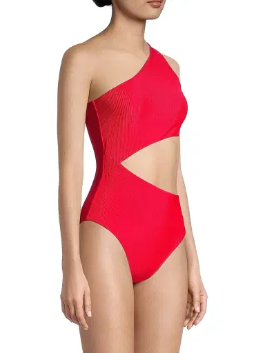 BEACH RIOT Women's Celine Cutout Swimsuit - Red - Size Large | Thumbnail 4