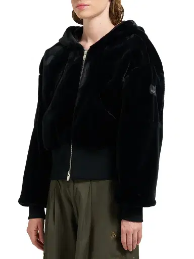 Moose Knuckles Women's Bunny Rose De Lima Faux-Fur Jacket - Black - Size XL | Thumbnail 4 Moose Knuckles Women's Bunny Rose De Lima Faux-Fur Jacket - Black - Size XL | Thumbnail 4