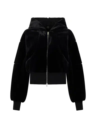 Moose Knuckles Women's Bunny Rose De Lima Faux-Fur Jacket - Black - Size XL | Thumbnail 1 Moose Knuckles Women's Bunny Rose De Lima Faux-Fur Jacket - Black - Size XL | Thumbnail 1