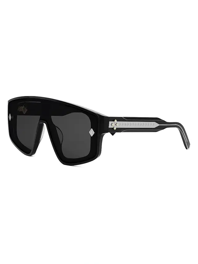 Dior Men's CD Diamond M1U Mask Sunglasses - Black Dark Grey