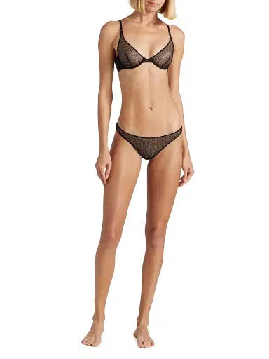 Kiki de Montparnasse Women's Crochet Lace Demi Bra - Black - Size 36D | Thumbnail 2