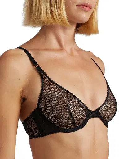 Kiki de Montparnasse Women's Crochet Lace Demi Bra - Black - Size 36D | Thumbnail 5