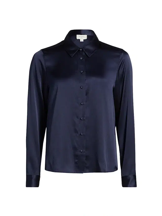 Cami NYC Women's Crosby Silk Blouse - Navy