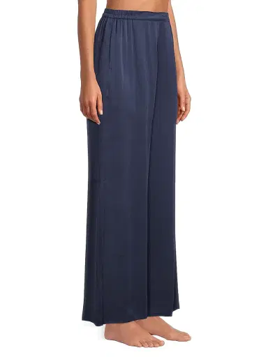 Lunya Women's Washable Silk High-Rise Pants 2-Piece Pajama Set - Deep Blue - Size Small | Thumbnail 4