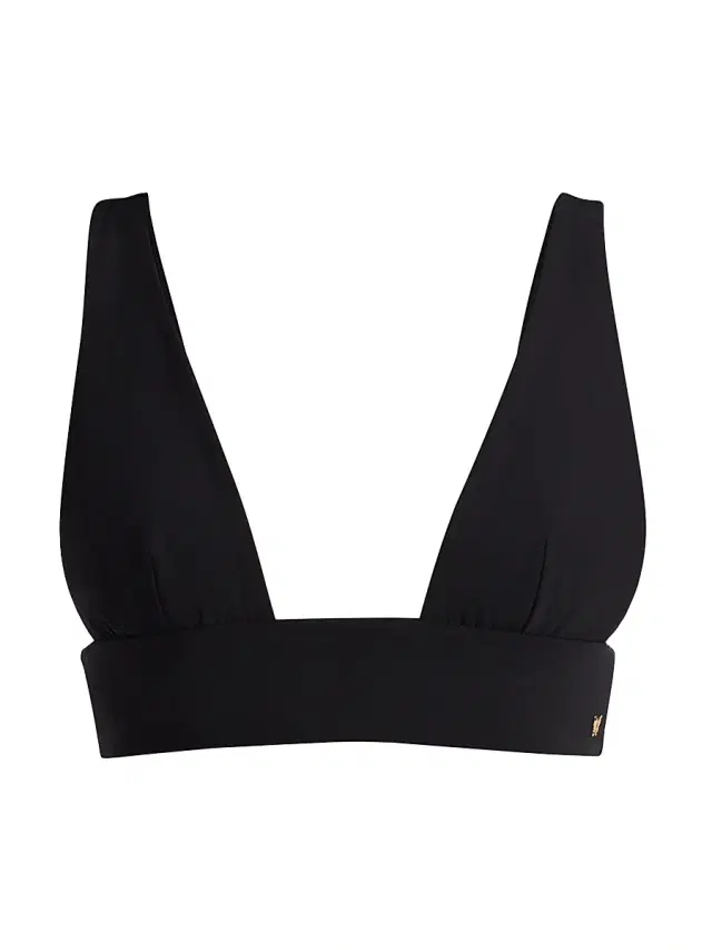 Kiki de Montparnasse Women's Echauffe V-Neck Bikini Top - Black