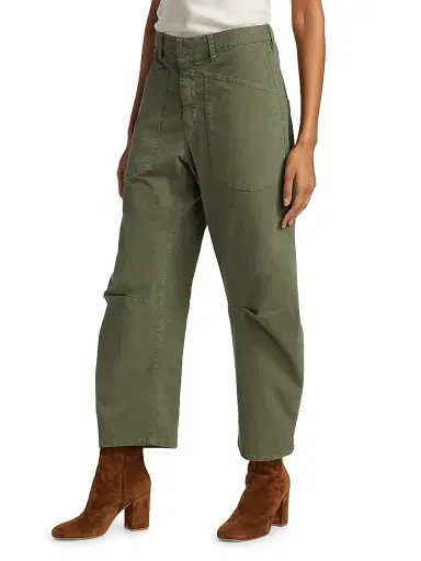 Nili Lotan Women's Shon Cotton Twill Pants - Camo | Thumbnail 4 Nili Lotan Women's Shon Cotton Twill Pants - Camo | Thumbnail 4
