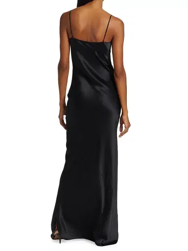 Nili Lotan Women's Cami Silk Charmeuse Gown - Black | Thumbnail 5 Nili Lotan Women's Cami Silk Charmeuse Gown - Black | Thumbnail 5