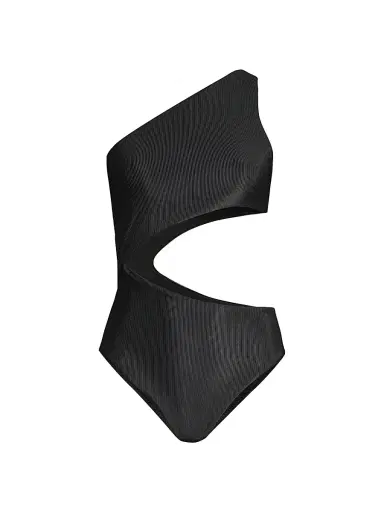 BEACH RIOT Women's Celine Cutout Swimsuit - Black - Size Medium | Thumbnail 1