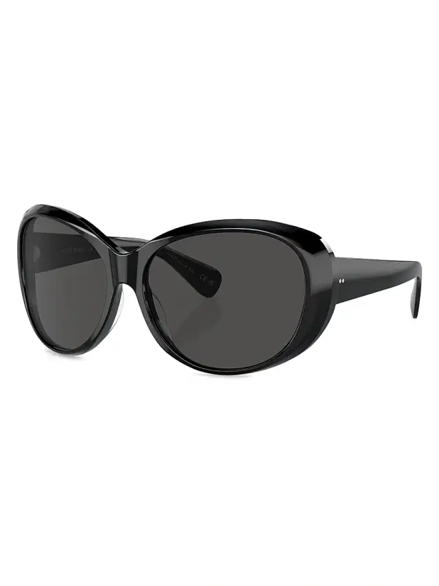 Oliver Peoples Women's Maridan 62MM Round Sunglasses - Black Dark Grey