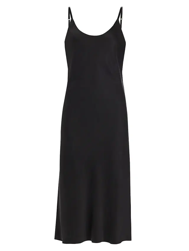 Lunya Women's Washable Silk Slip Dress - Immersed Black