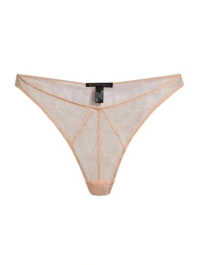 Kiki de Montparnasse Women's Mon Cheri Sheer Lace Briefs - Blush