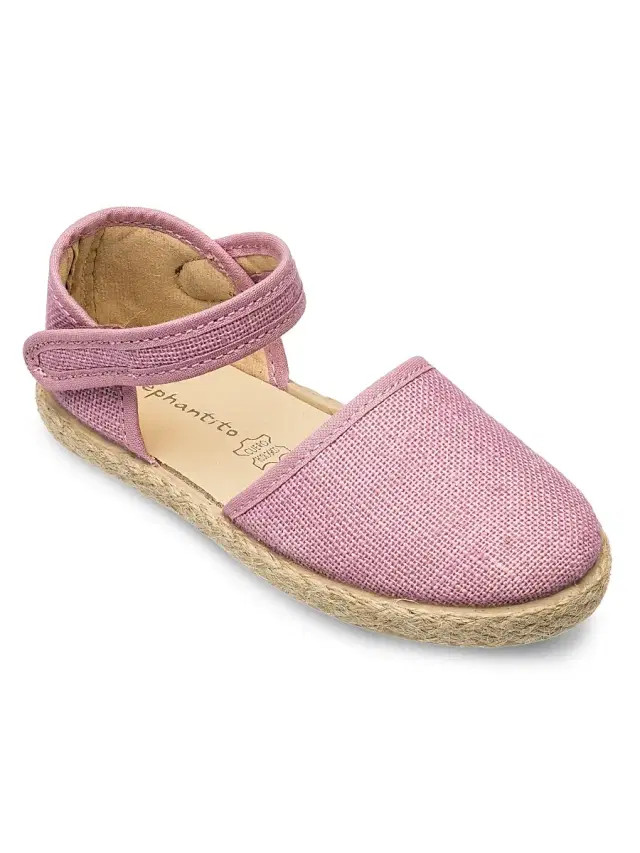Elephantito Little Girl's & Girl's Classic Linen Espadrilles - Mauve 12 (Child)