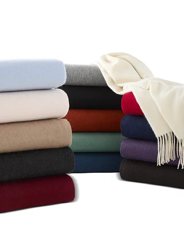Sofia Cashmere Fringed Cashmere Throw Blanket - Hunter