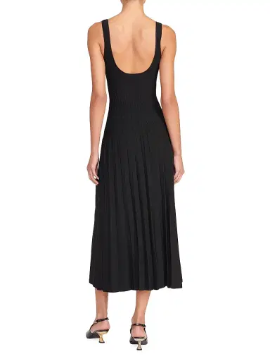 Staud Women's Ellison Knit Pleated Midi-Dress - Black - Size XL | Thumbnail 4 Staud Women's Ellison Knit Pleated Midi-Dress - Black - Size XL | Thumbnail 4