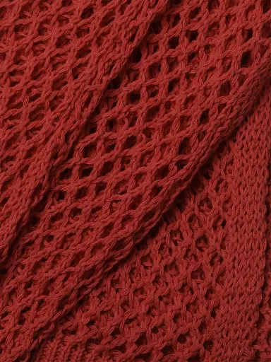 BEACH RIOT Women's Holly Net Cover-Up Midi-Dress - Red - Size Large | Thumbnail 6