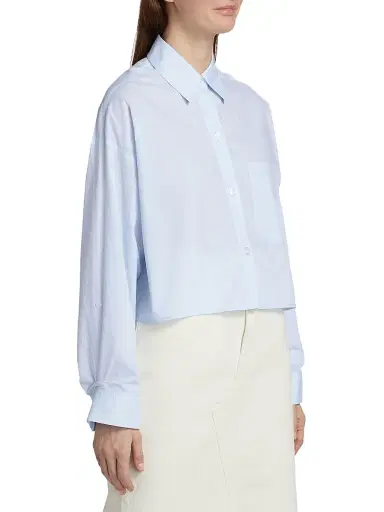 TWP Women's Soon To Be Ex Crop Shirt - Baby Blue - Size Medium | Thumbnail 4