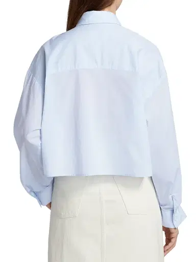 TWP Women's Soon To Be Ex Crop Shirt - Baby Blue - Size Medium | Thumbnail 5
