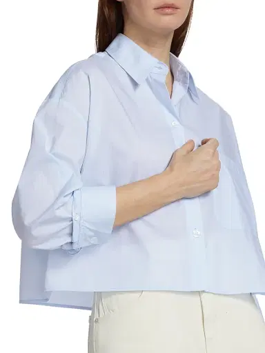 TWP Women's Soon To Be Ex Crop Shirt - Baby Blue - Size Medium | Thumbnail 6