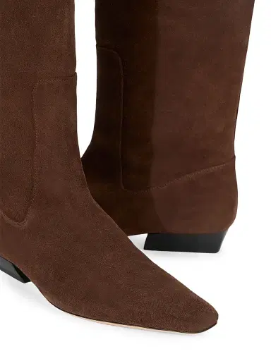Staud Women's Wally 25MM Suede Knee-High Boots - Mahogany - Size 10.5 | Thumbnail 4