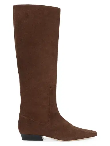 Staud Women's Wally 25MM Suede Knee-High Boots - Mahogany - Size 10.5 | Thumbnail 1