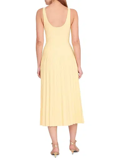 Staud Women's Ellison Knit Pleated Midi-Dress | Thumbnail 4