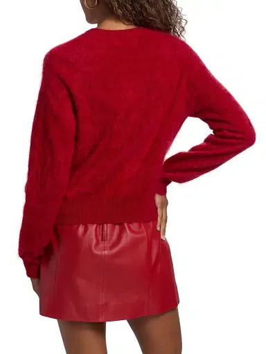 Cami NYC Women's Dorian Cashmere Crewneck Cardigan - Poppy | Thumbnail 5
