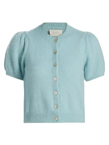 DÔEN Women's Anisa Alpaca-Wool Puff-Sleeve Cardigan - Glass Slipper - Size XS | Thumbnail 1
