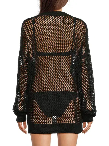 BEACH RIOT Women's Hilary Cotton-Blend Knit Sweater - Black - Size Large | Thumbnail 5