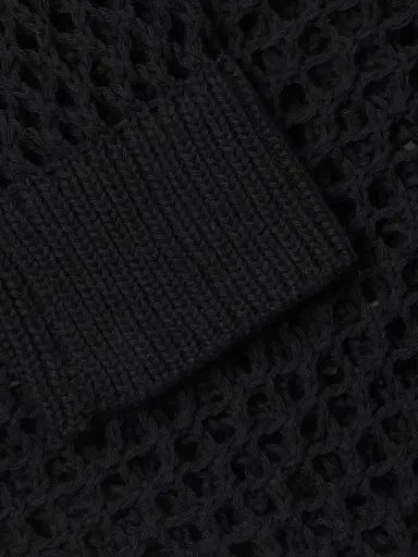 BEACH RIOT Women's Hilary Cotton-Blend Knit Sweater - Black - Size Large | Thumbnail 6