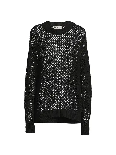 BEACH RIOT Women's Hilary Cotton-Blend Knit Sweater - Black - Size Large | Thumbnail 1