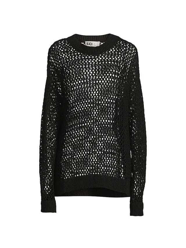 Beach Riot Women's Hilary Cotton-Blend Knit Sweater - Black