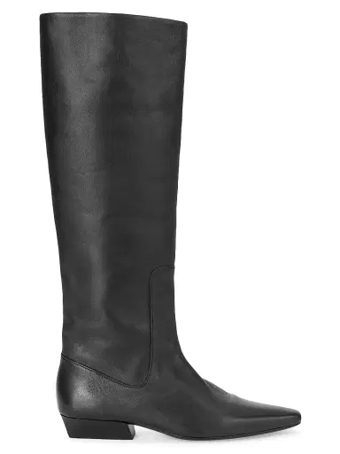 Staud Women's Wally Flat Leather Boots - Black - Size 11 | Thumbnail 1