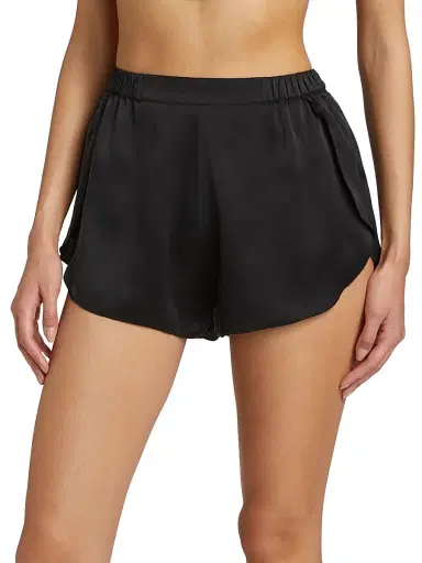 Lunya Women's Washable Silk Tulip-Back Pajama Set - Immersed Black - Size XS | Thumbnail 4