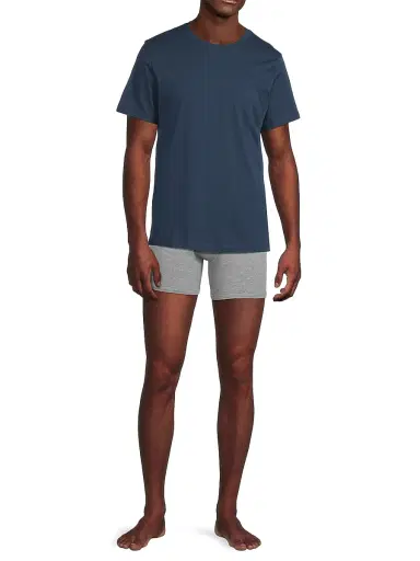 Mack Weldon Men's 3-Pack Cotton Crewneck T-Shirt - True Navy | Thumbnail 2