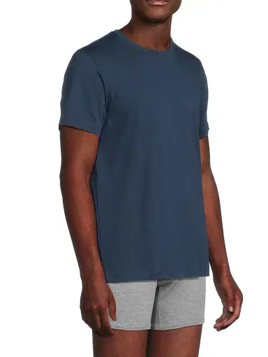 Mack Weldon Men's 3-Pack Cotton Crewneck T-Shirt - True Navy | Thumbnail 4